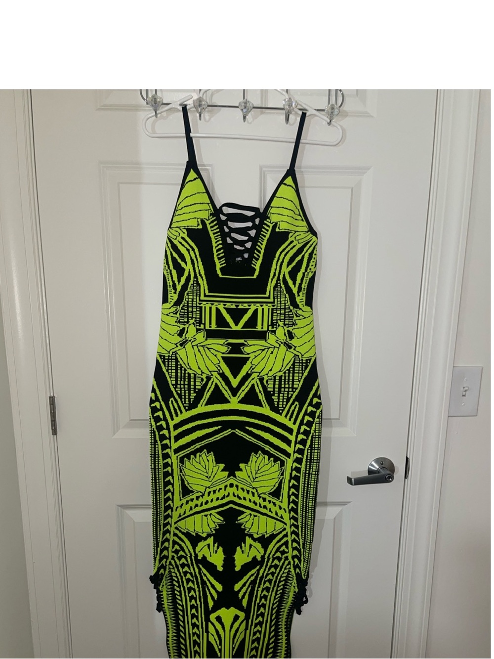 Fashion Nova Bad Gal Bandage Maxi Dress - Lime